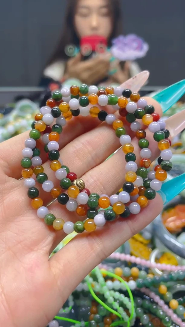 颈饰未镶嵌翡翠4MM/N/翡翠A货，一件也是批发价