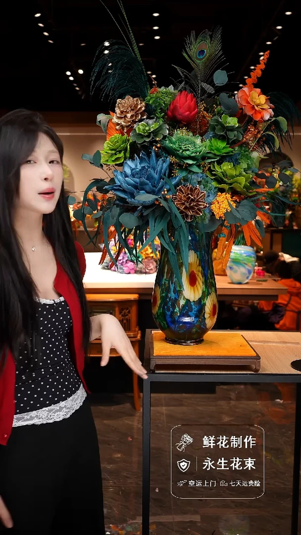 瓶手工花器花束空运包邮送货上门-以图片为准