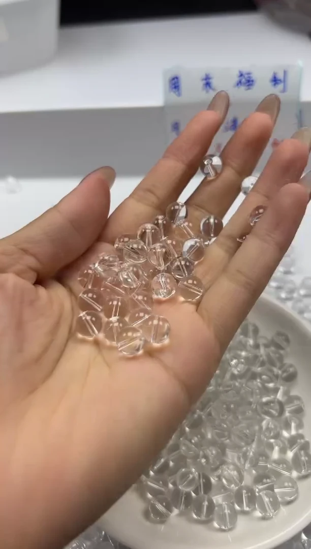 未镶嵌颈饰水晶w189白水晶8mm*30颗