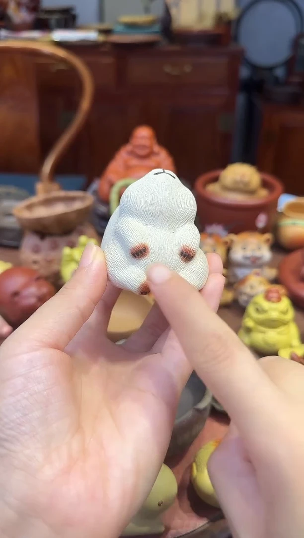 紫砂茶宠紫砂望月兔