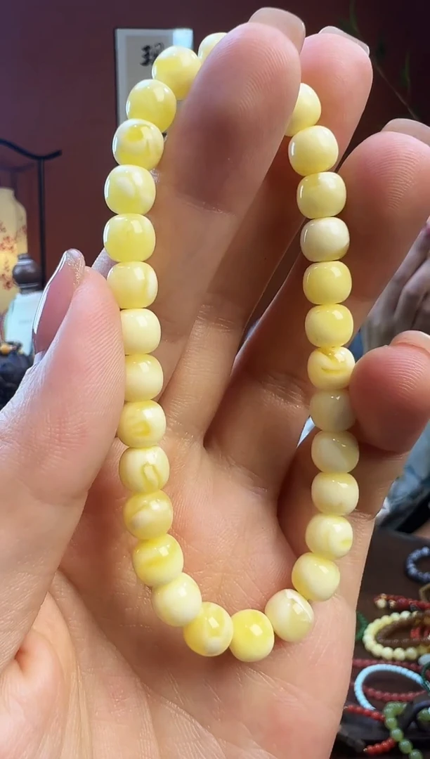 手串蜜蜡未镶嵌蜜蜡7mm