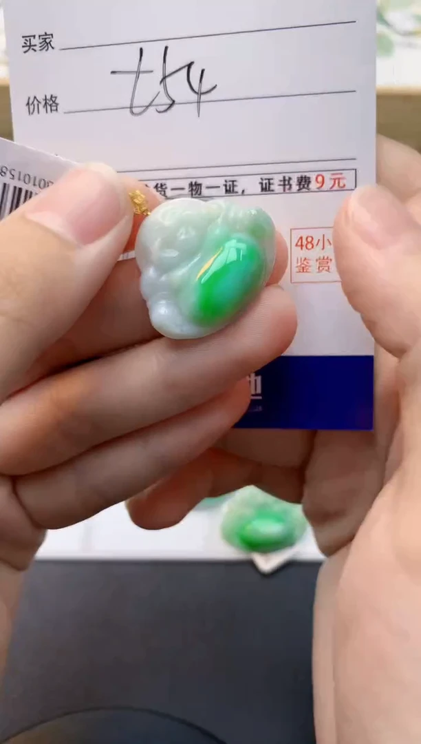 颈饰未镶嵌翡翠天然缅甸A货翡翠百元以上9元证书费自理