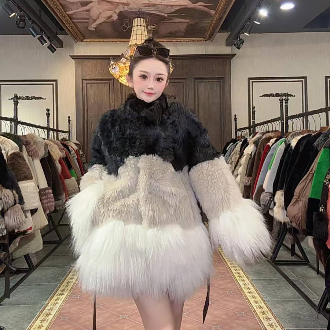 【DCP•Flagship store】 83415 新款时尚绵羊毛皮毛一体外套