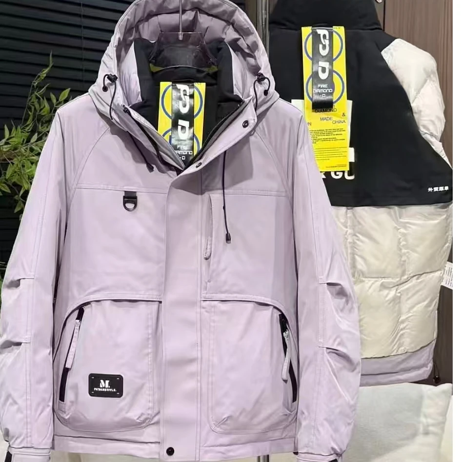 连帽厚款标准耐磨保暖加绒休闲男士男款6821#G