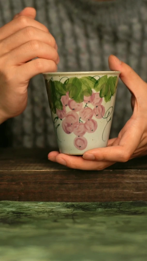 陶瓷青诗集手工手绘瓷器