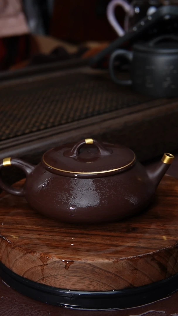 【闪购商品】紫砂茶壶描金石瓢紫砂壶