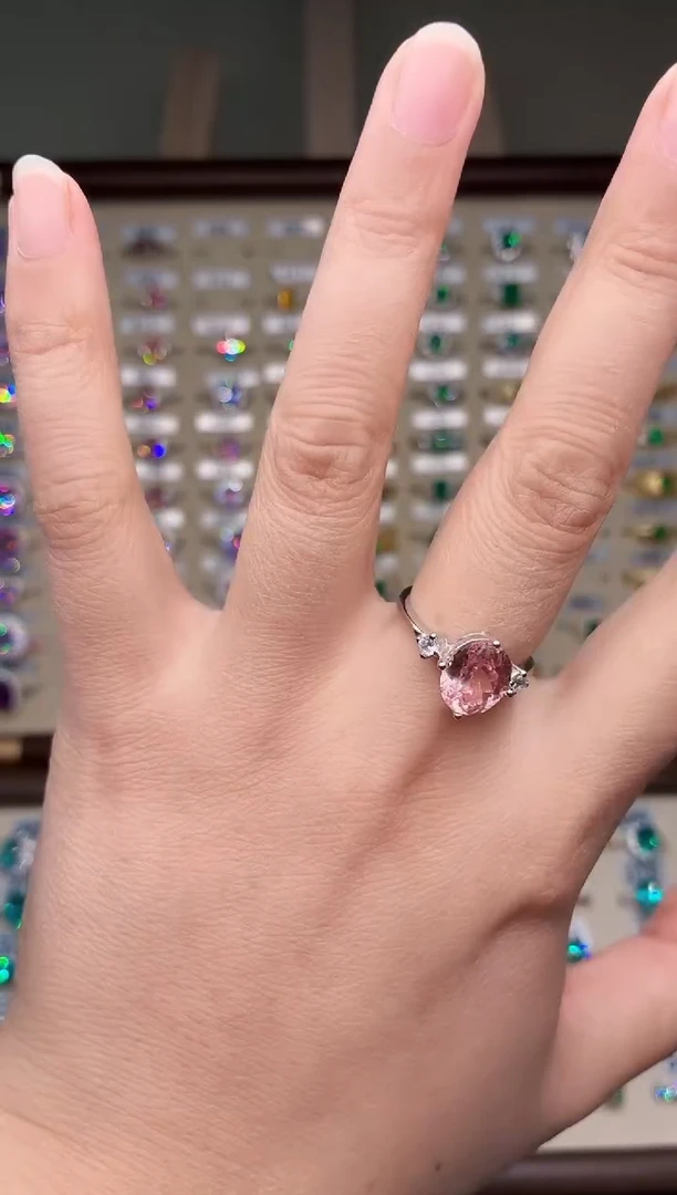 无925银925银 帕帕拉恰彩色系列轻奢女神款式