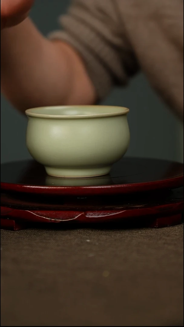 全品 大福袋杯 带底款 粉青