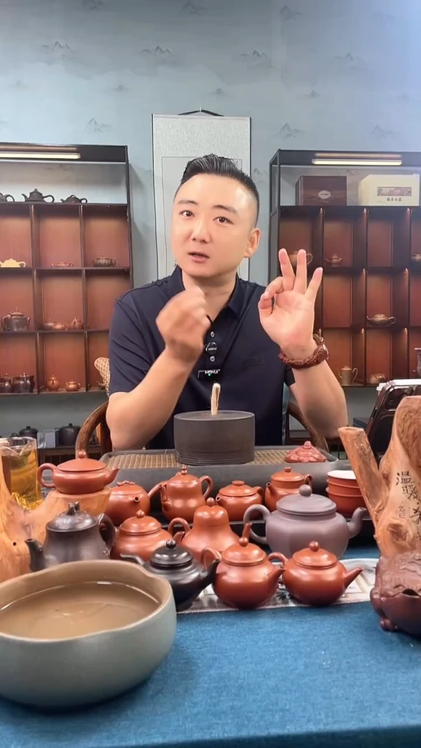 茶壶紫砂青灰段泥柴烧茶叶罐