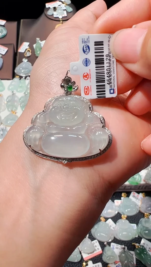 【闪购商品】翡翠吊坠(不含链)18K金镶嵌佛公吊坠129