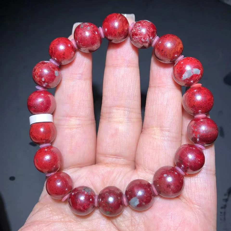 天然辰砂天然朱砂手串