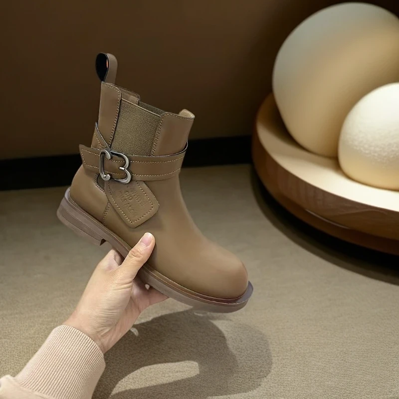 4243-C7-单里新款马丁靴女