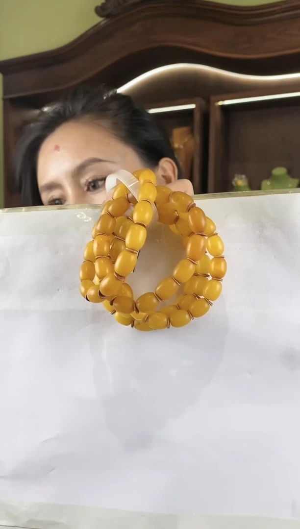 未镶嵌琥珀手链多样性发一