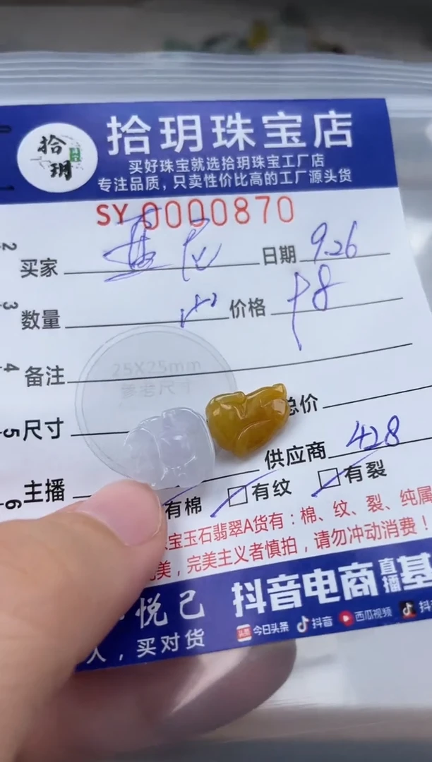 颈饰未镶嵌翡翠盘**林挂件貔貅870