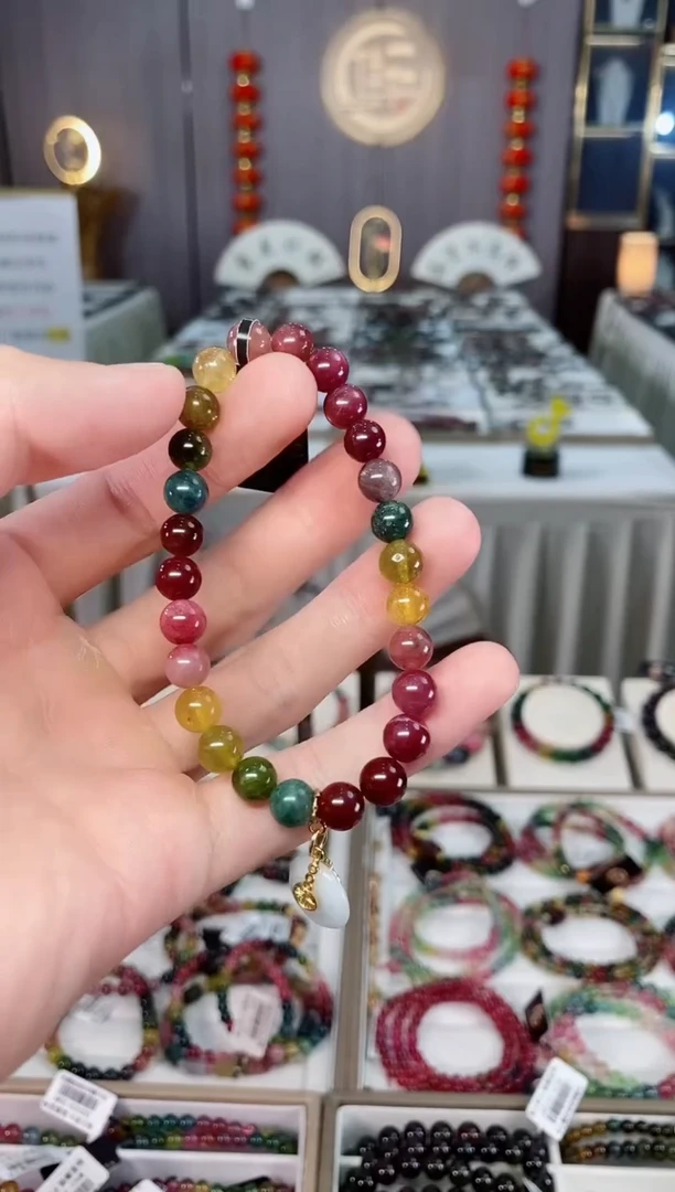 未镶嵌老矿碧玺单圈手串7mm+碧玺xion多样性发一条