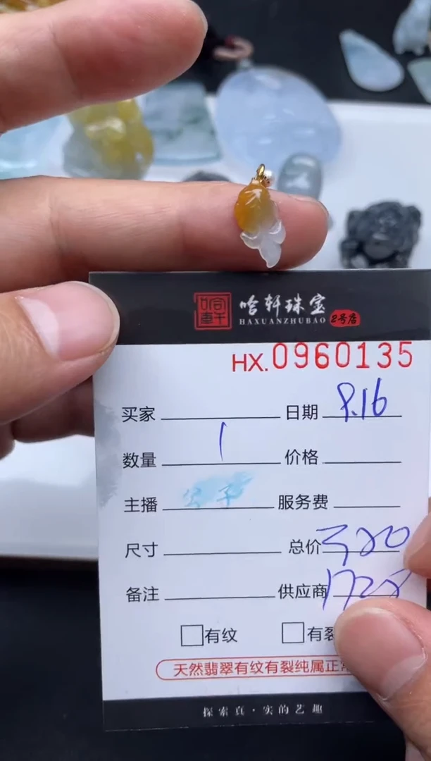 吊坠(不含链)未镶嵌翡翠中***王哈轩  挂件1