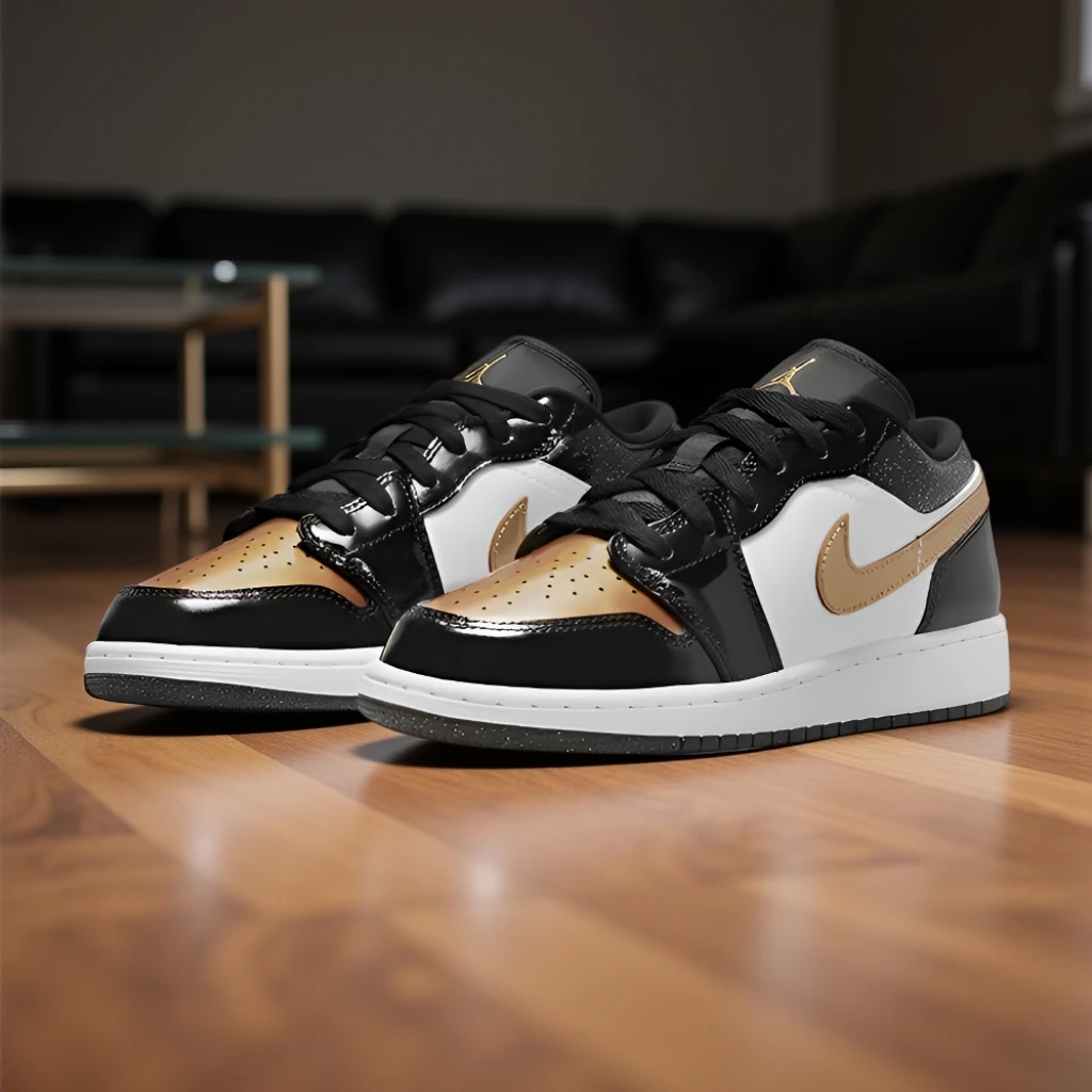 AirJordan1LowAJ1黑金脚趾女子复古经典潮鞋低帮篮球鞋DR6970-071