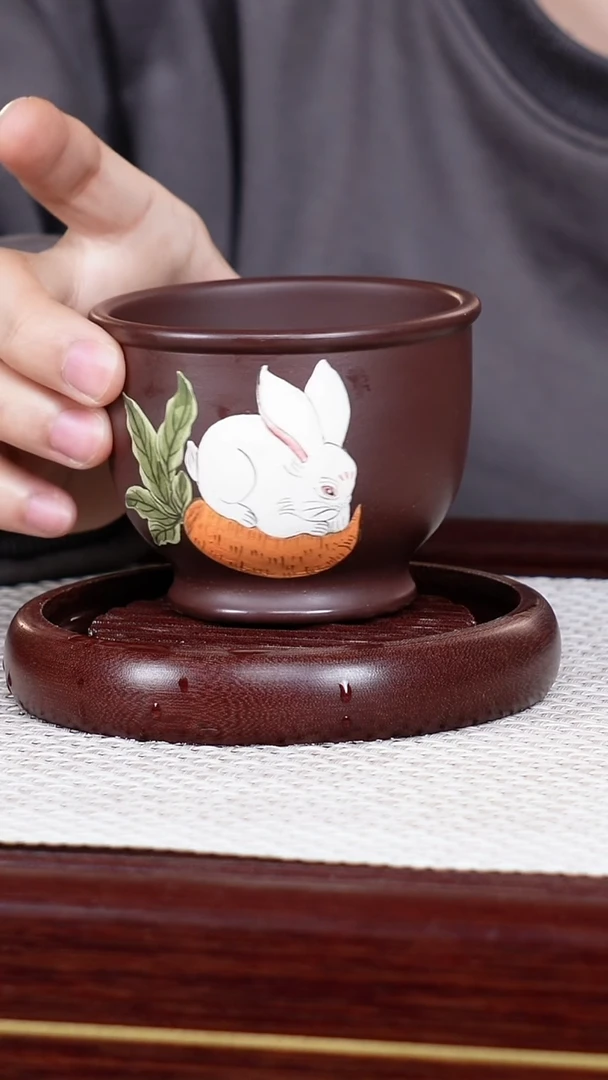 茶杯紫砂宜兴原矿紫砂 全手工制作