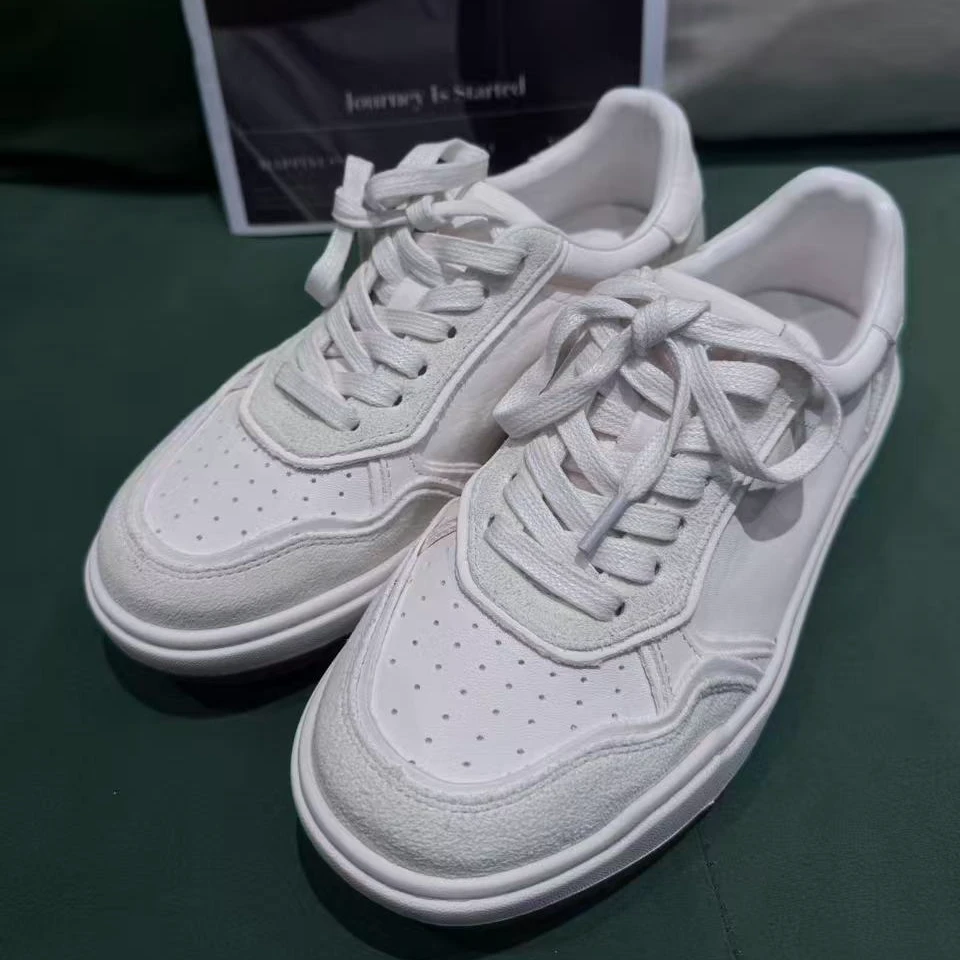 情侣男女款  马皮拼接牛反绒系带休闲鞋