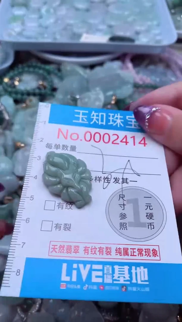 翡翠未镶嵌吊坠(不含链)2414