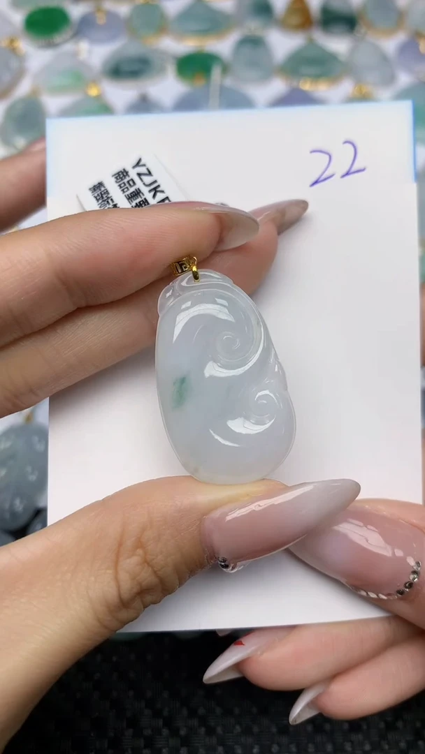 【闪购商品】翡翠颈饰18K金镶嵌 天然翡翠A货