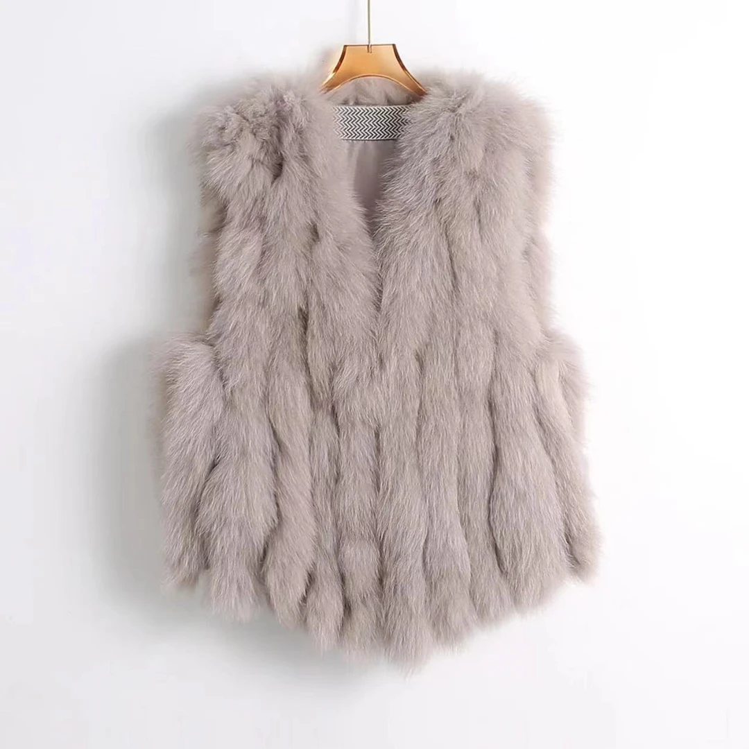 【星选】【狐狸毛马甲】2025新款狐狸毛马甲百搭短款气质小香风简约