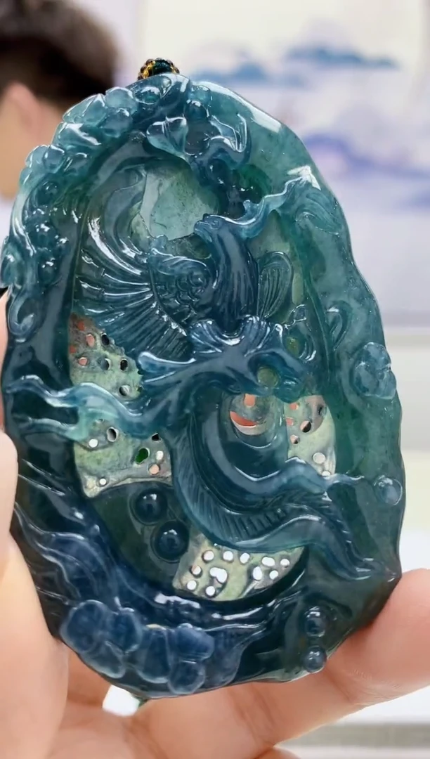 定制翡翠未镶嵌5159xx-毛货挂件77