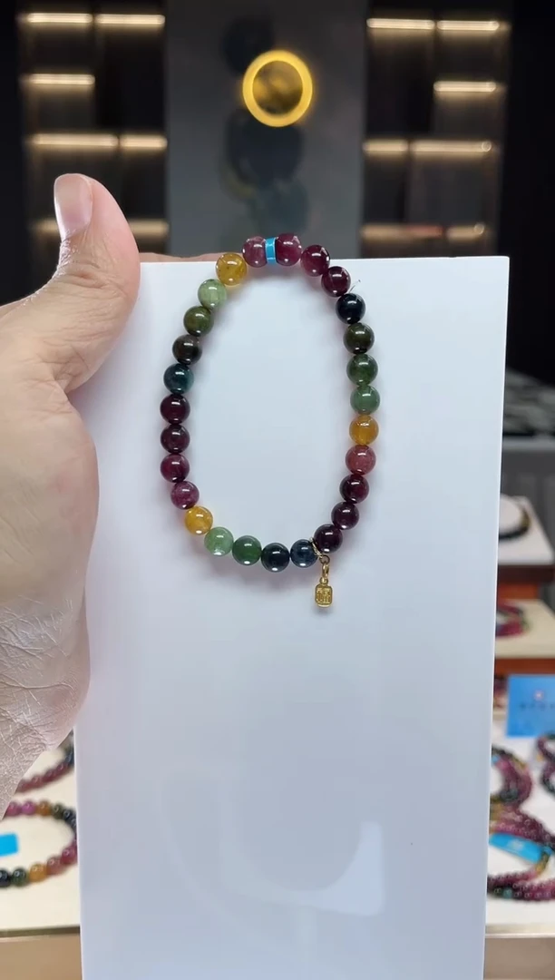 单圈手串未镶嵌碧玺（多样性发一条）Q