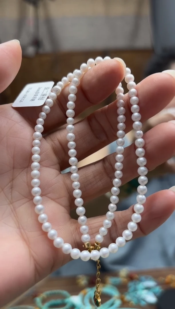 银S925镶嵌淡水珍珠素圈发一件