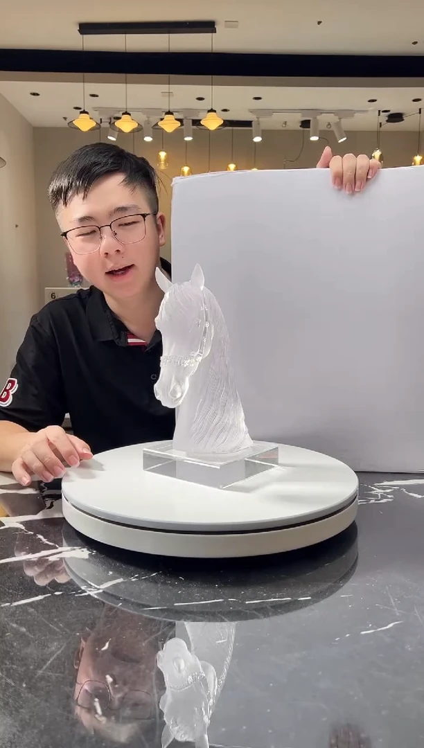 摆件巴比特美学 透明色马首