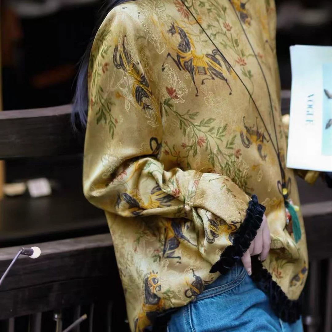 【玲姐】2026春装上新南油高定提花复古上衣小衫气质中国风254121