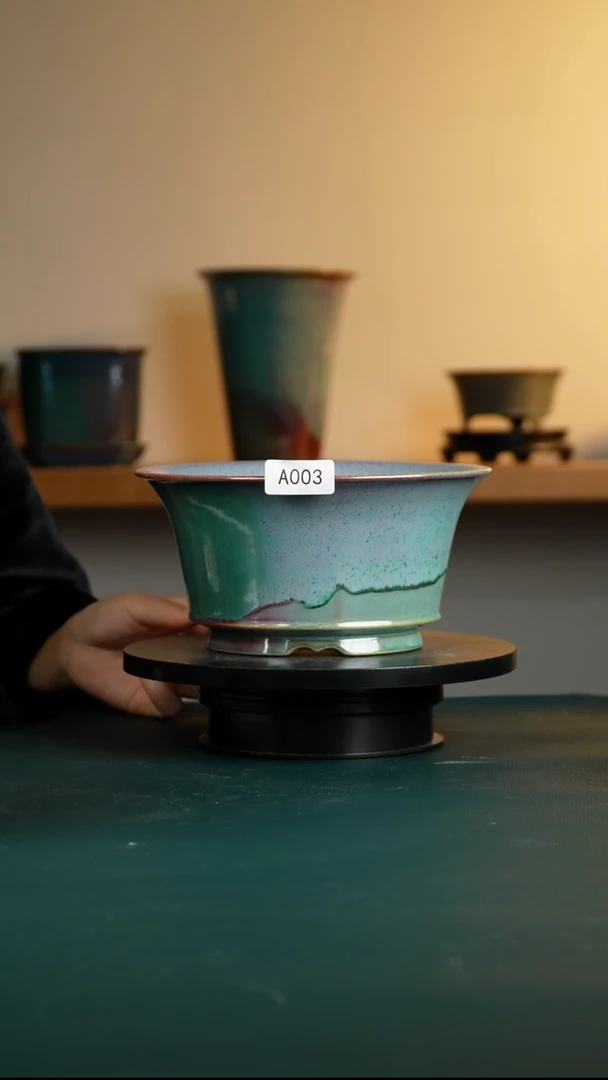 003纯手工窑变花盆11/10/22/18.5