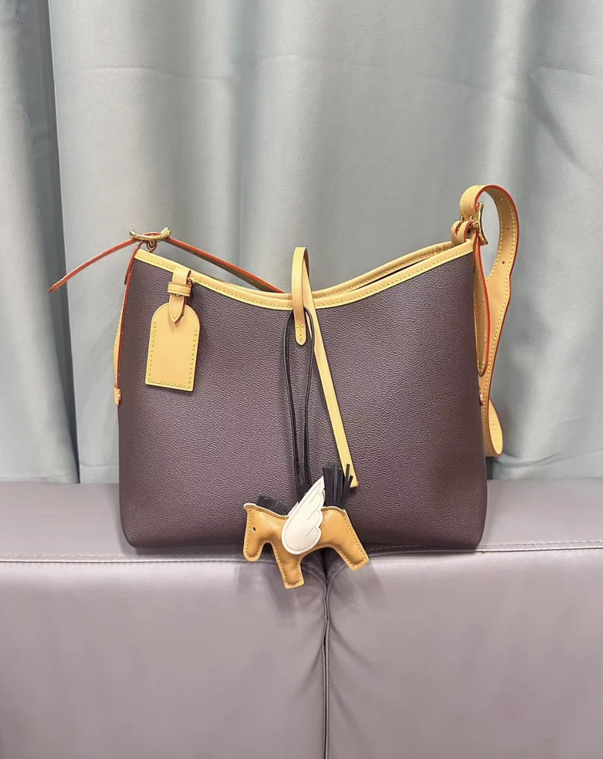 单肩包时尚肩包复古灰色扣式水桶包法式手拎包手工