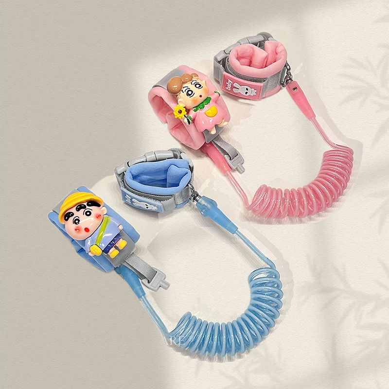 儿童防走失牵引绳可爱卡通蜡笔小新小孩宝宝安全防丢手环618大促