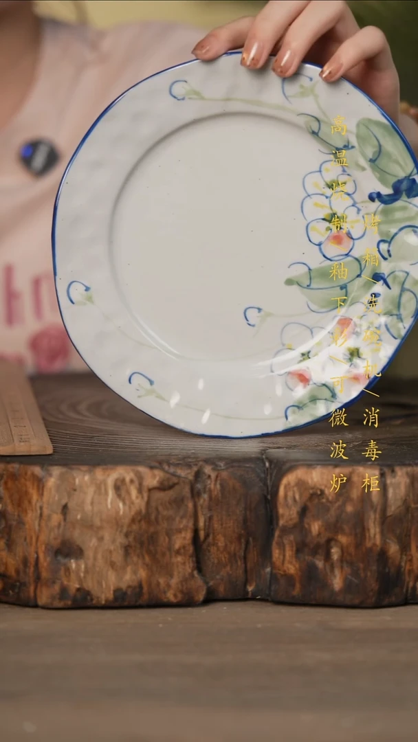 瓷片景德镇高温釉下彩可微波烤箱洗碗机