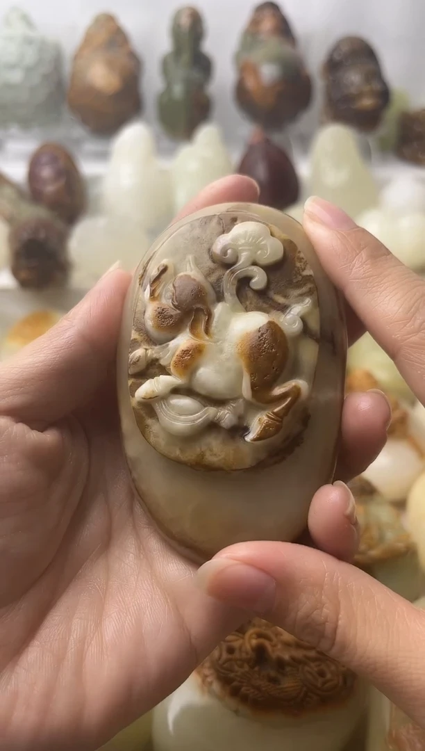 石材方解石棉纹正常不退换猪微瑕