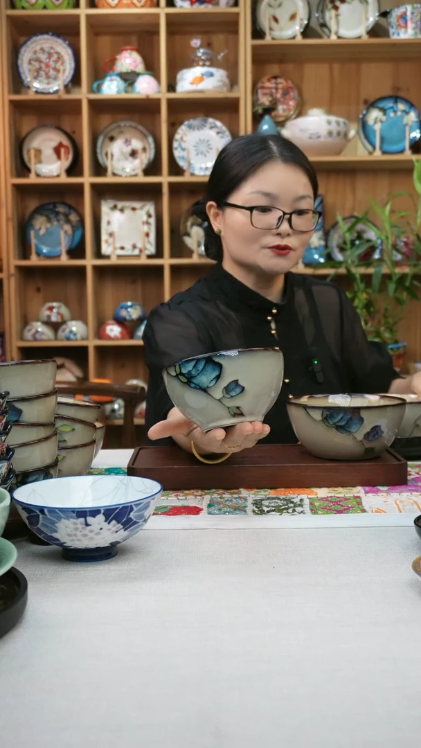瓷片小可高温陶瓷一个米饭碗