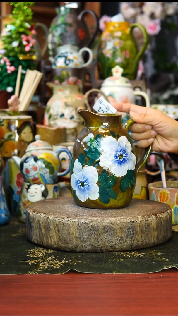 花瓶/杯子/碗64景德镇手工高温釉下彩