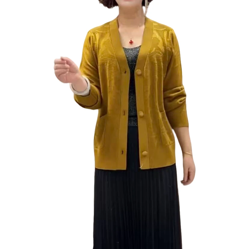 时尚优雅宽松针织开衫