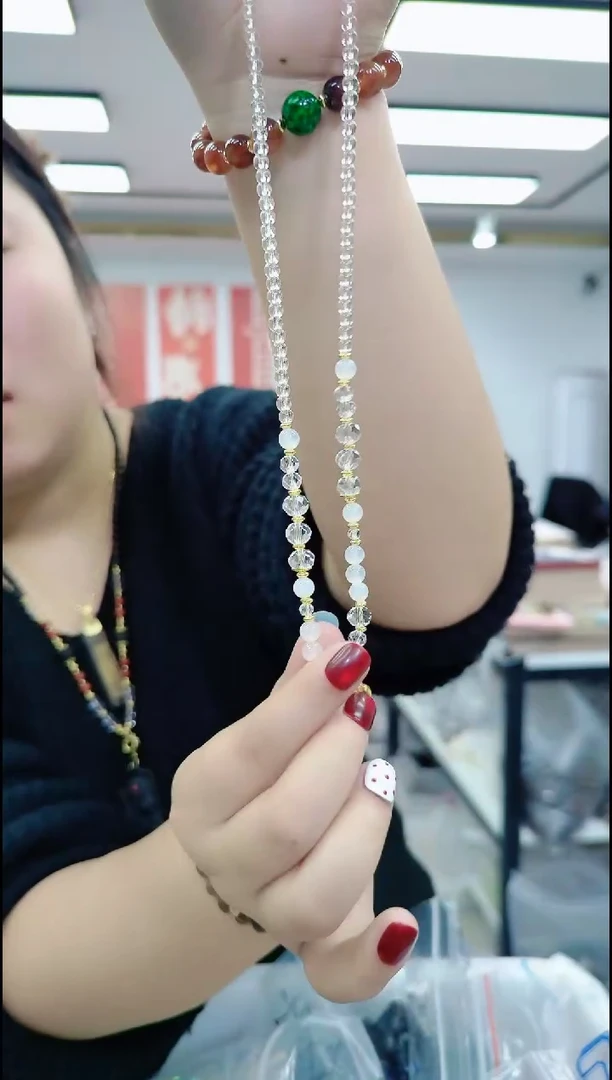 【闪购商品】水晶颈饰合金1708白水晶万能链