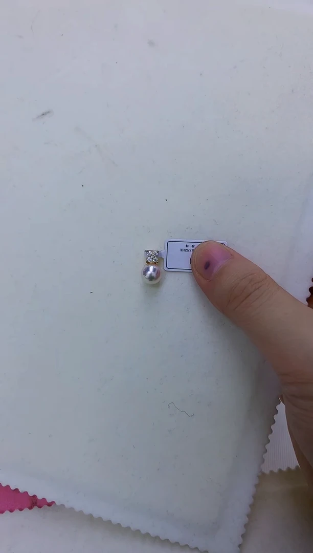 银S925镶嵌饰品海水珍珠设计款吊坠
