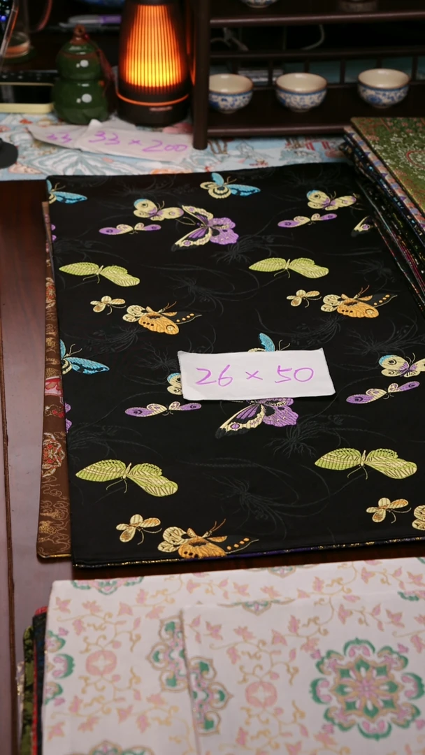 【梦幻蝴蝶双面】中国风干泡织锦茶席26*50