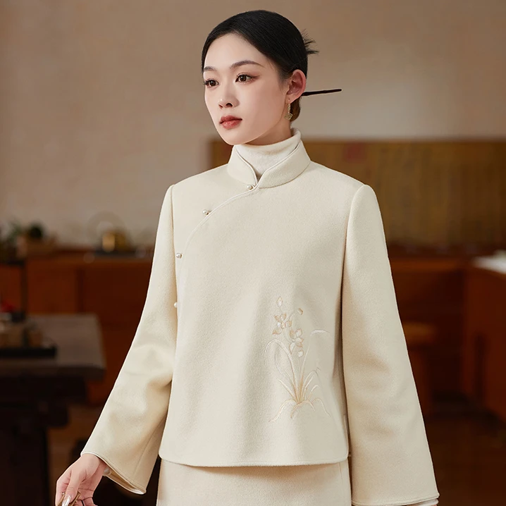 新中式女装秋季国风上衣女新款高端旗袍外套唐装原创短款汉服F192