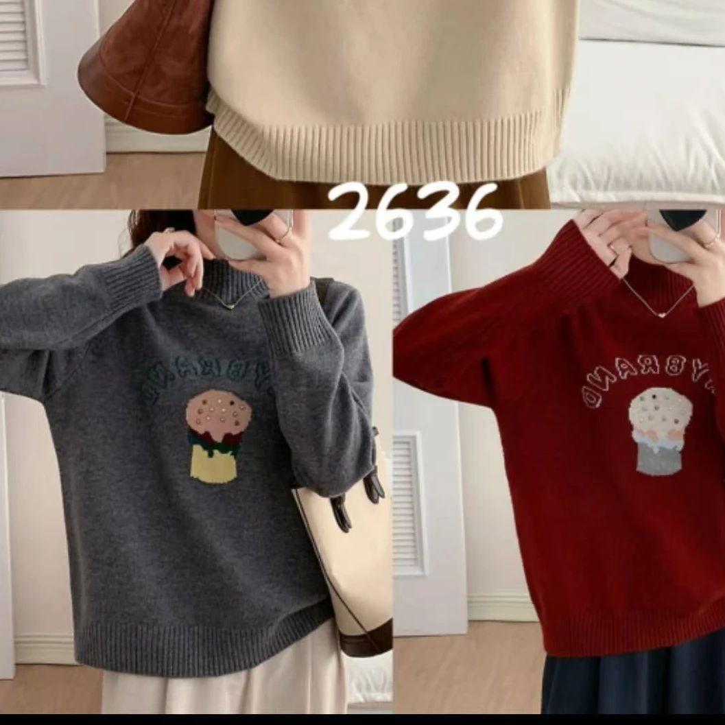 厂家清 （香香2636）韩系条重工毛衣女