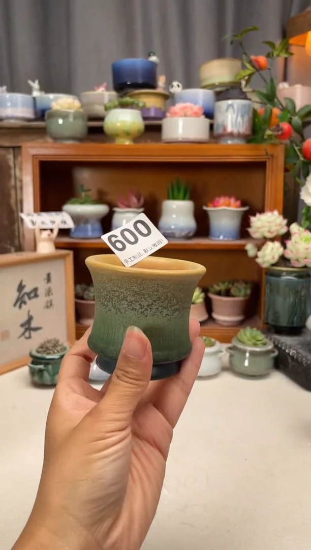 瓷片600知木小芳花盆
