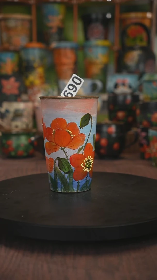 紫砂油画手绘釉下彩690