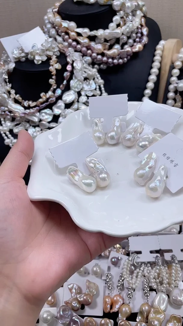 未镶嵌耳饰淡水珍珠【纯恬饰品】（多样性发货发一）