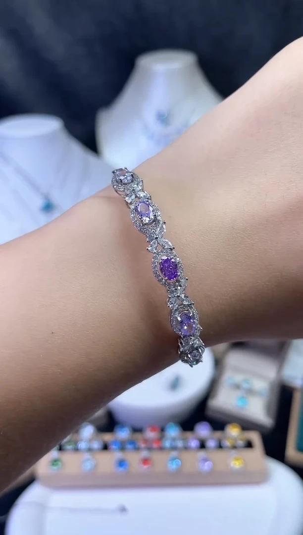 合成立方氧化锆925银S925通体纯银饰品 编号F0120