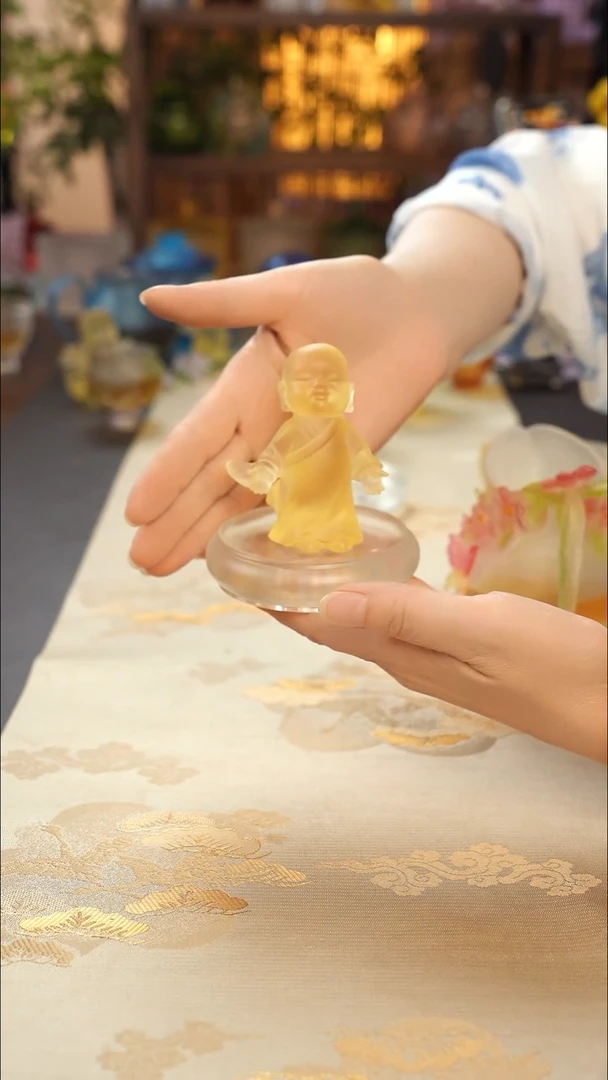 琉璃闪购四相佛黄色下+宝相花