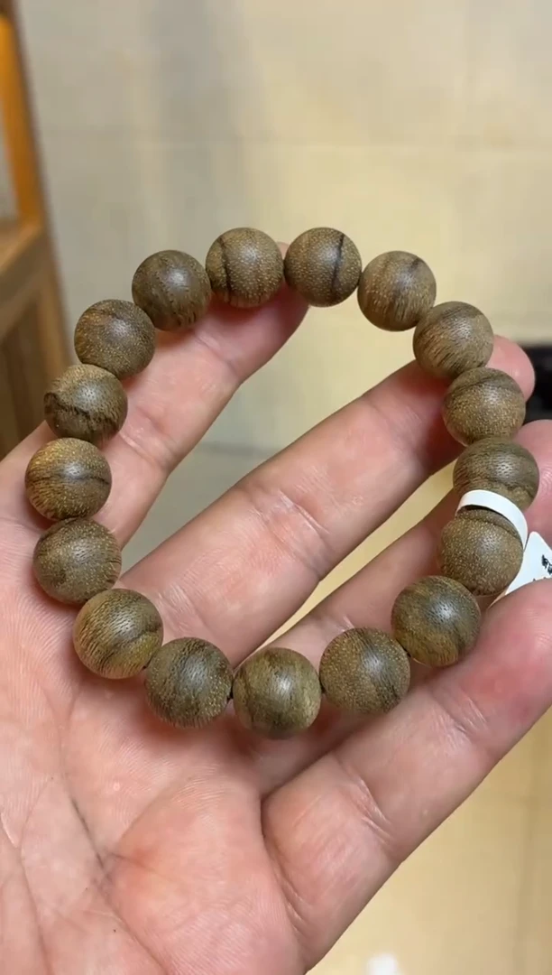 沉香手串 达拉干圆珠单圈虎皮纹1.3多样性发其一